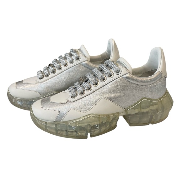 JIMMY CHOO Diamond Chunky Sole Metallic Sneakers Trainers \\ 36.5 - Picture 4 of 12